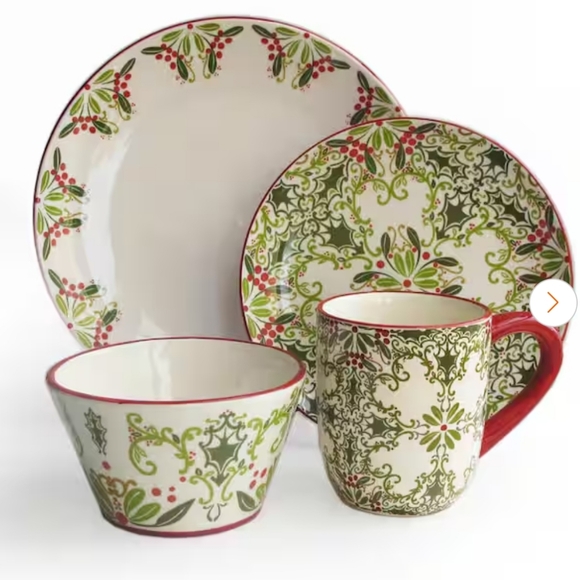 16-piece American Atelier Bargello Dinnerware Set NEW - Picture 1 of 4